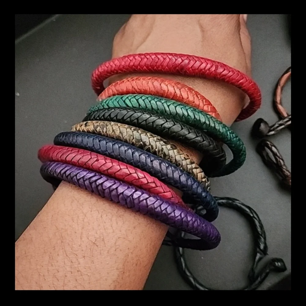 African Braided Leather Bracelet